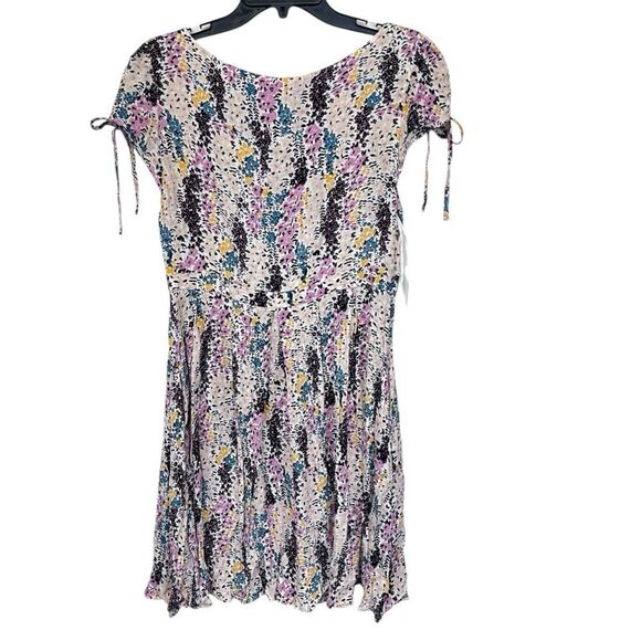 Free People | Miss Right Cream Floral Print Mini Dress M - Picture 6 of 14